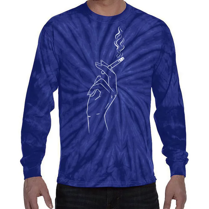 Smoking Hand Tie-Dye Long Sleeve Shirt