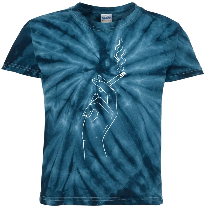 Smoking Hand Kids Tie-Dye T-Shirt