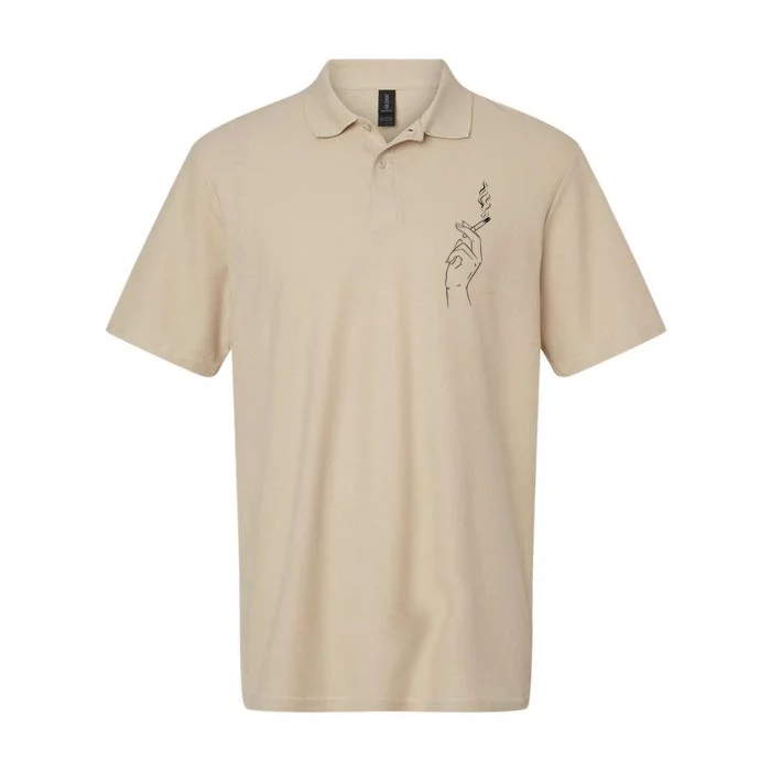 Smoking Hand Softstyle Adult Sport Polo