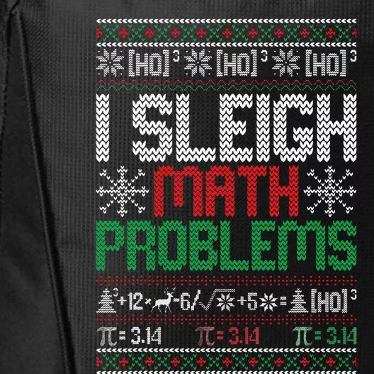 Sleighing Math Problems Christmas Sweater City Backpack