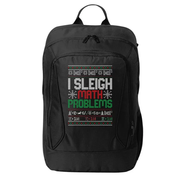 Sleighing Math Problems Christmas Sweater City Backpack