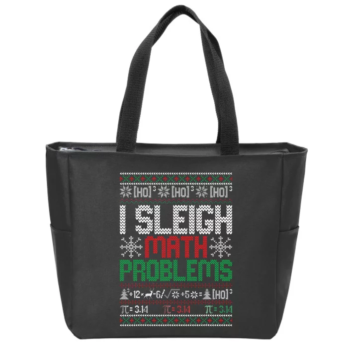 Sleighing Math Problems Christmas Sweater Zip Tote Bag