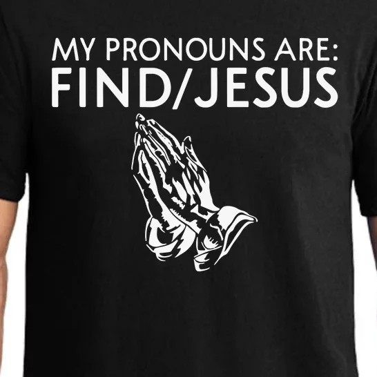 Shaneyyricch My Pronouns Are Find Jesus Pajama Set