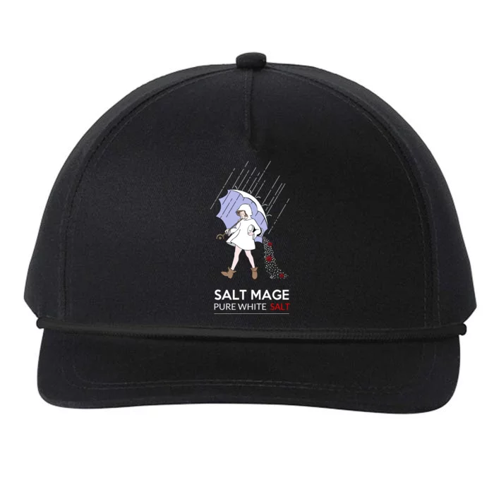 Salt Mage Pure White Salt Snapback Five-Panel Rope Hat