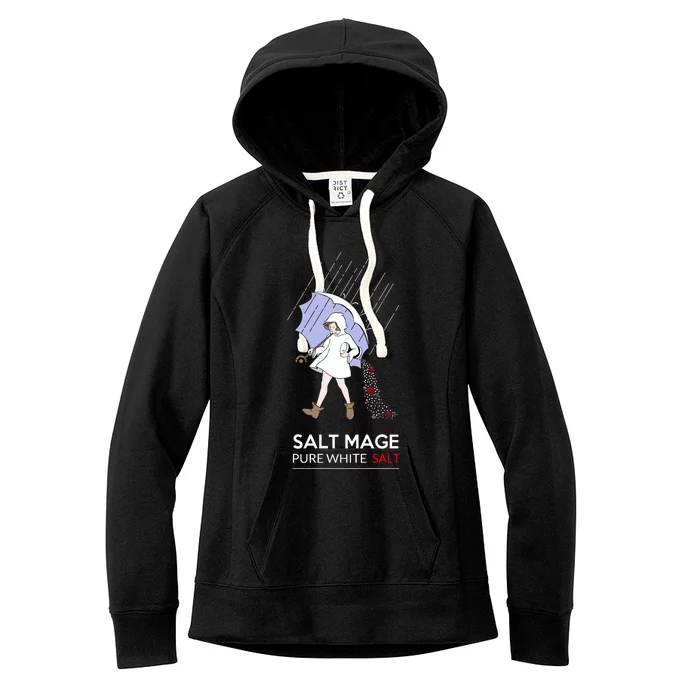 Salt Mage Pure White Salt Women's Fleece Hoodie