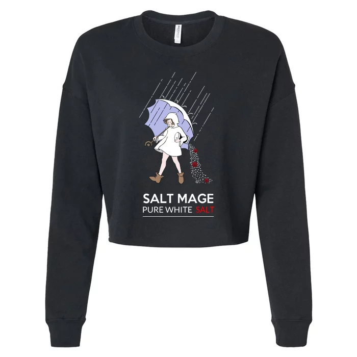 Salt Mage Pure White Salt Cropped Pullover Crew