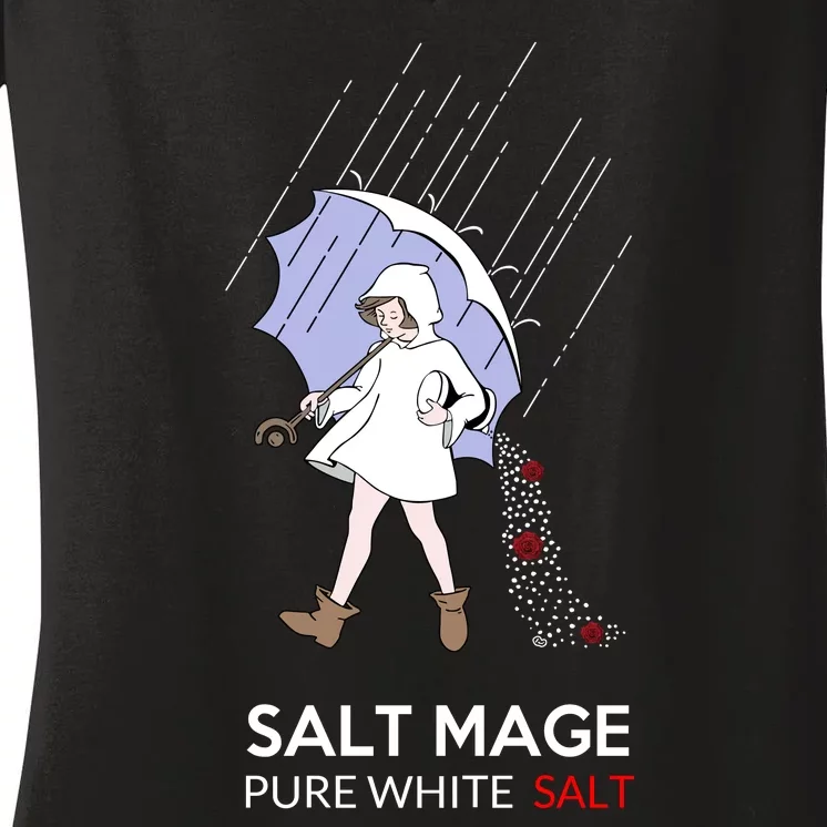 Salt Mage Pure White Salt Women's V-Neck T-Shirt