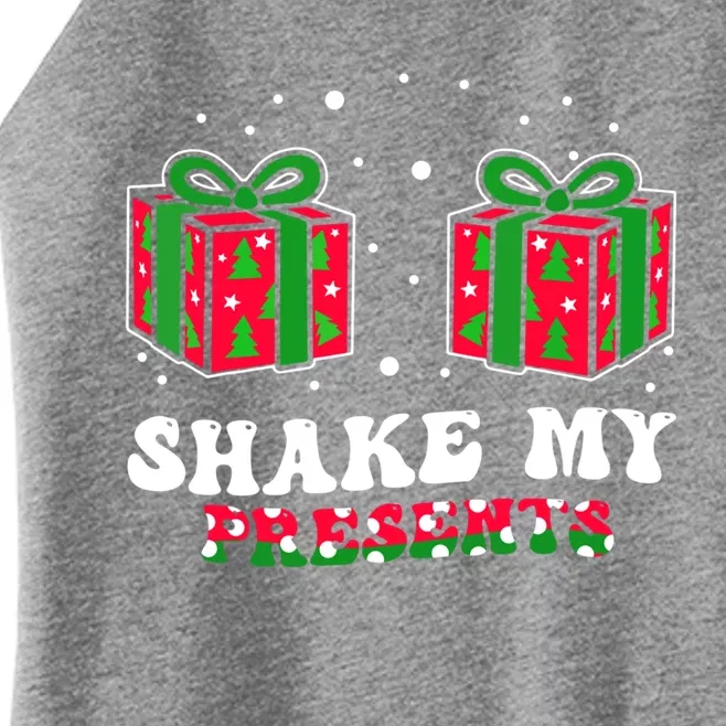 Shake My Presents Jingle My Balls Couples Christmas Gift Women’s Perfect Tri Rocker Tank