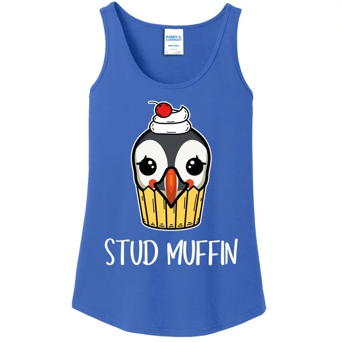 Stud Muffin Puffin Pun Best Pastries Birds Cute Gift Ladies Essential Tank