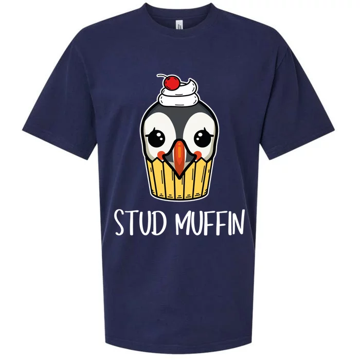 Stud Muffin Puffin Pun Best Pastries Birds Cute Gift Sueded Cloud Jersey T-Shirt