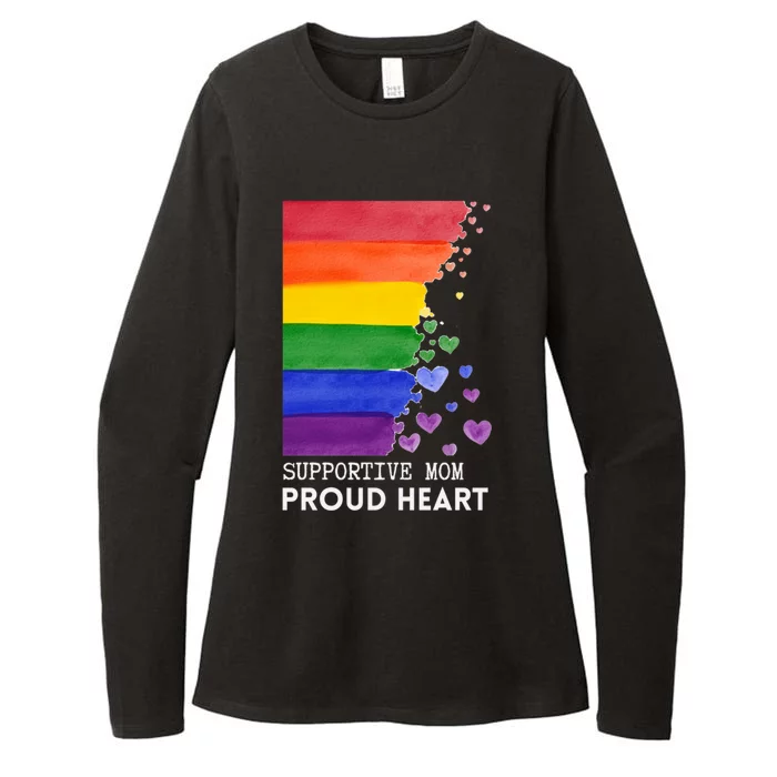 Supportive Mom Proud Heart Mom Pride Lgbt Cute Gift Womens CVC Long Sleeve Shirt