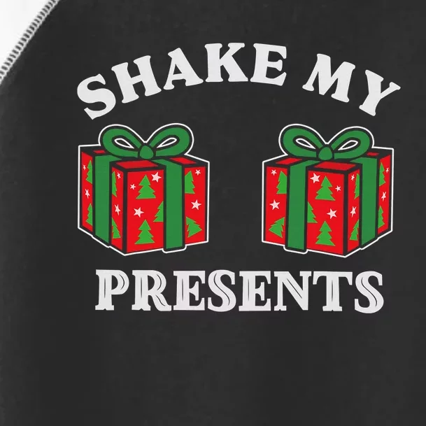 Shake My Presents Jingle My Balls Couples Christmas Toddler Fine Jersey T-Shirt