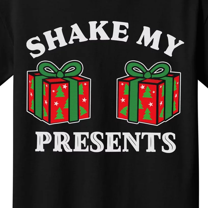 Shake My Presents Jingle My Balls Couples Christmas Kids T-Shirt