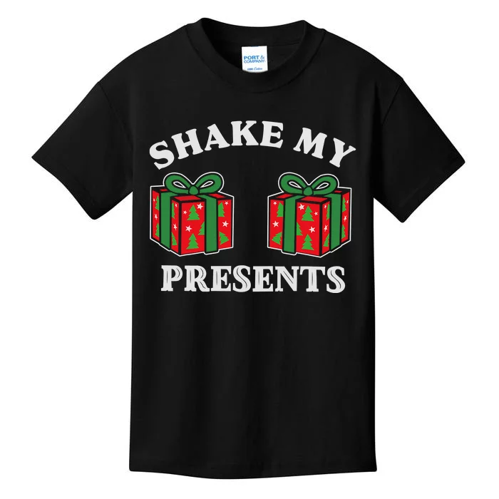 Shake My Presents Jingle My Balls Couples Christmas Kids T-Shirt