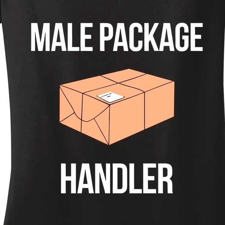 Summerhaysbros Male Package Handler Women's V-Neck T-Shirt