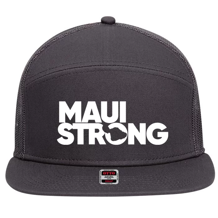 Support Maui Pray For Maui Hawaii Strong Gift 7 Panel Mesh Trucker Snapback Hat