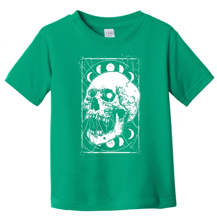 Skull Moon Phases Pastel Goth Gothic Occult Wicca Toddler T-Shirt