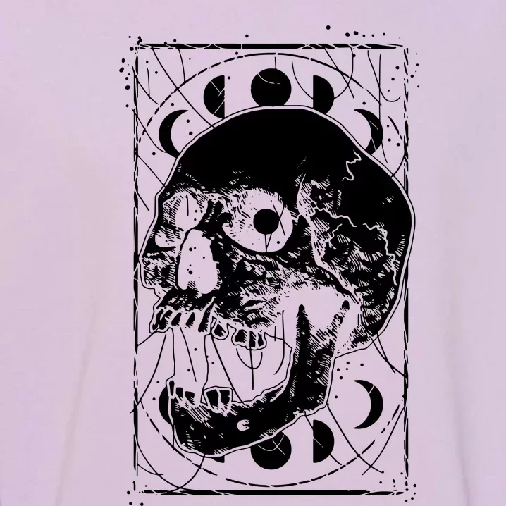 Skull Moon Phases Pastel Goth Gothic Occult Wicca Garment-Dyed Sweatshirt