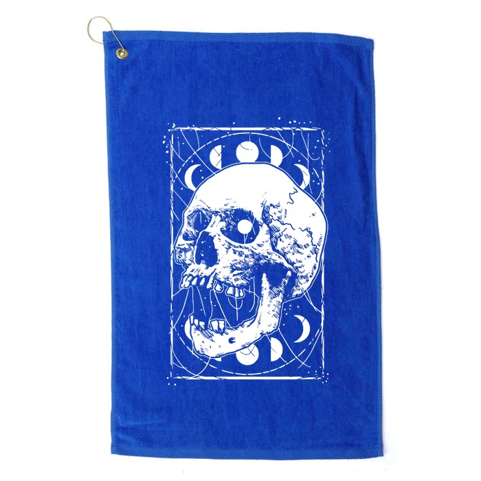 Skull Moon Phases Pastel Goth Gothic Occult Wicca Platinum Collection Golf Towel