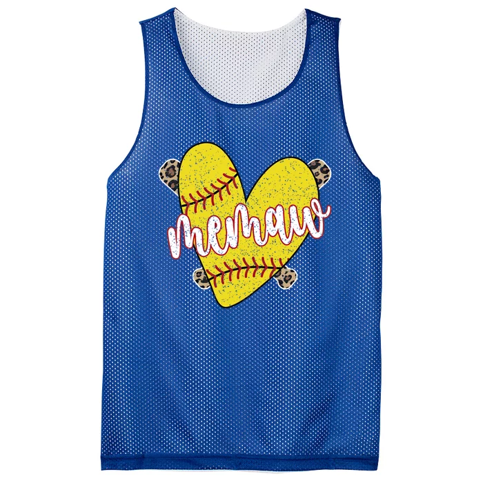 Softball Memaw Proud Softball Player Memaw Great Gift Mesh Reversible Basketball Jersey Tank