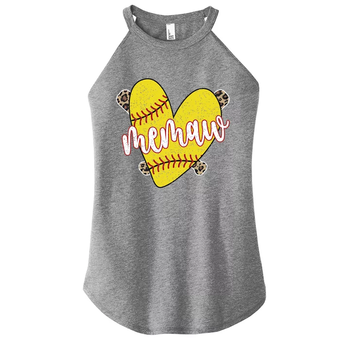 Softball Memaw Proud Softball Player Memaw Great Gift Women’s Perfect Tri Rocker Tank