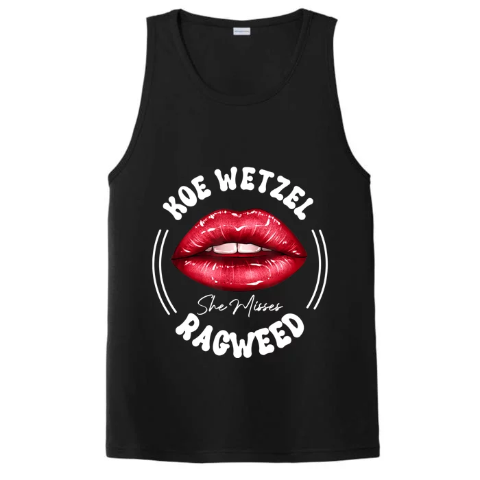 She Misses Quote Koe Wetzel Ragweed Men WShe Misses Quote Koe Wetzel Ragweedomen Performance Tank