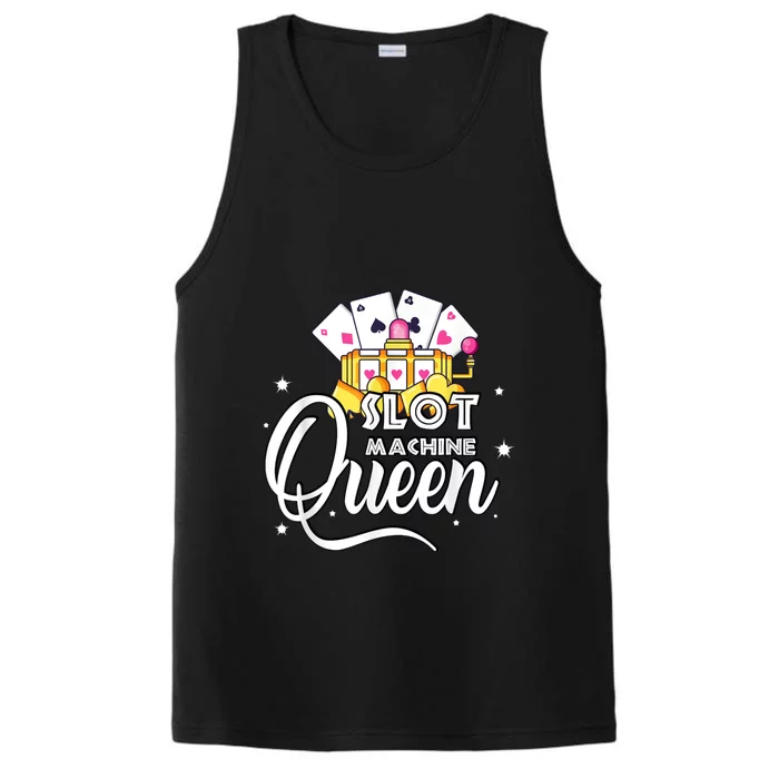 Slot Machine Queen Casino Gambling Cute Funny Performance Tank