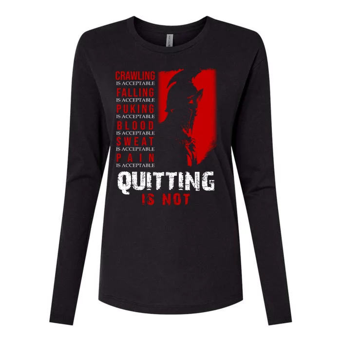 Spartan Motivational Quote Womens Cotton Relaxed Long Sleeve T-Shirt