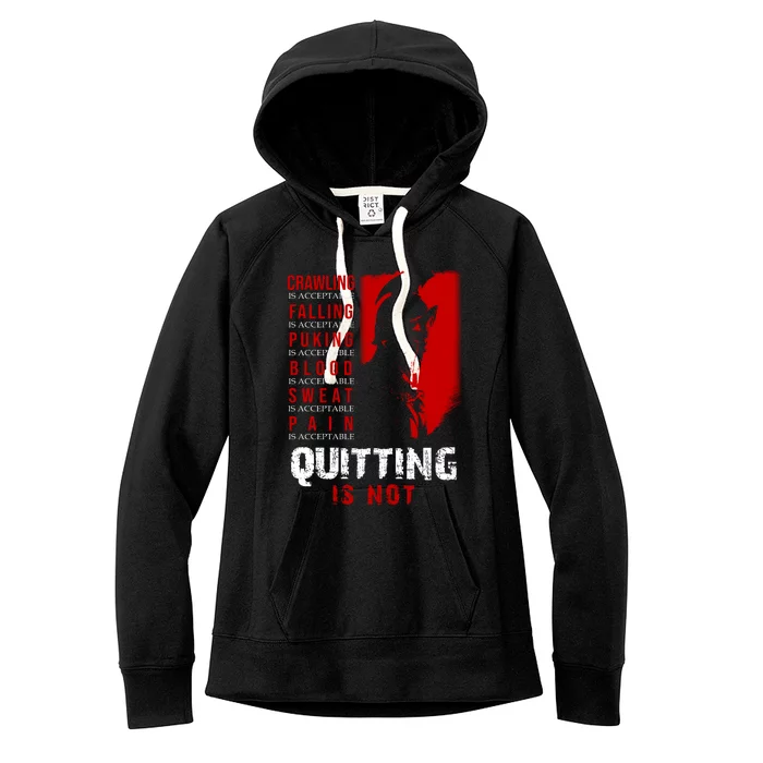 Spartan Motivational Quote Women's Fleece Hoodie