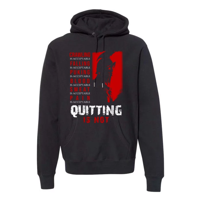 Spartan Motivational Quote Premium Hoodie