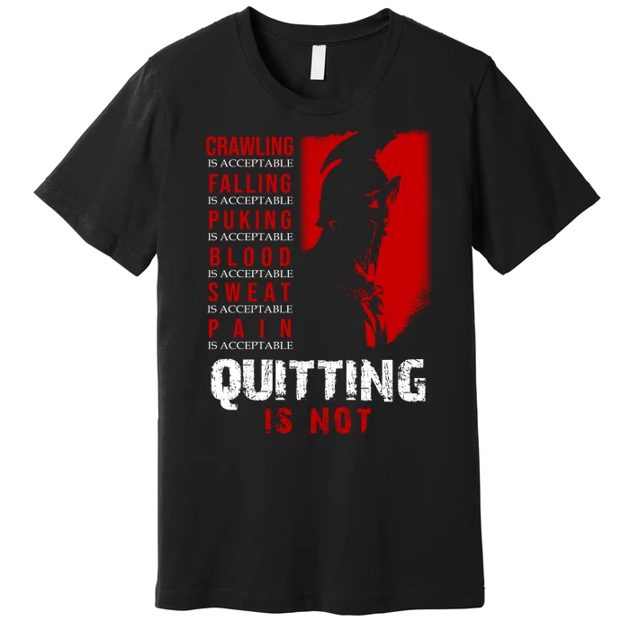 Spartan Motivational Quote Premium T-Shirt