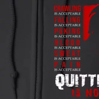 Spartan Motivational Quote Full Zip Hoodie