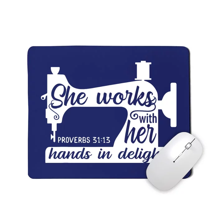 Sewing Machine Quilting Crocheting Faith Jesus God Bible Mousepad