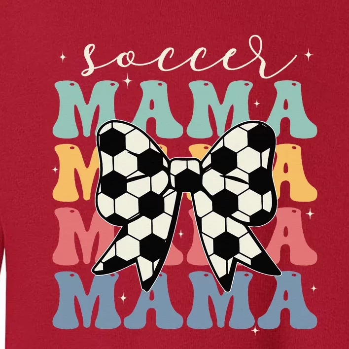 Soccer Mama Retro Groovy Soccer Softball Mom Toddler Sweatshirt