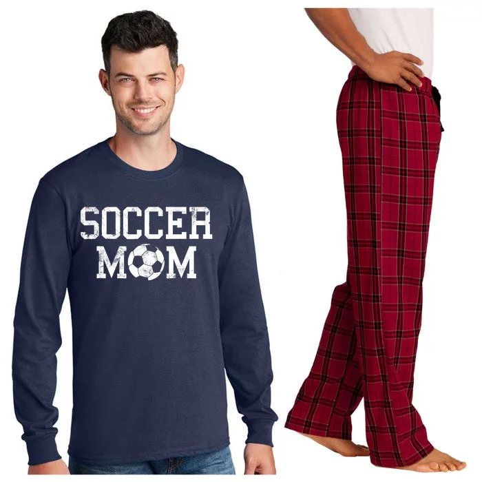 Soccer Mama Retro Vintage Soccer Mom Long Sleeve Pajama Set