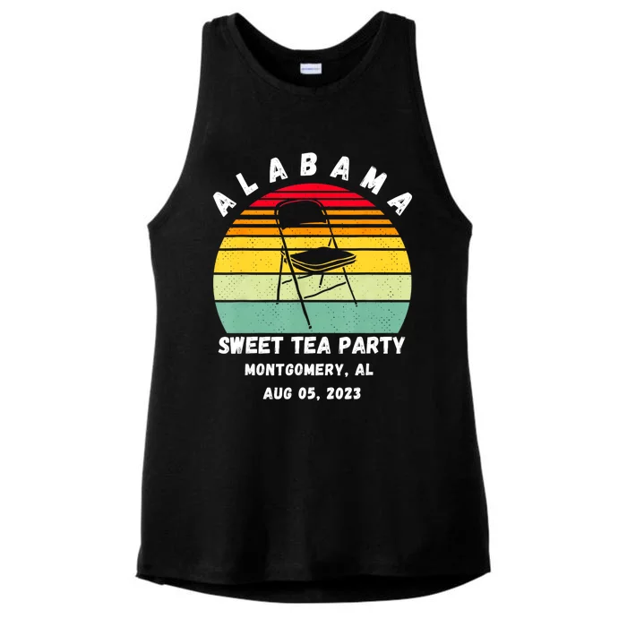 Survived Montgomery Riverfront Brawl Boat Sweet Tea Party Ladies Tri-Blend Wicking Tank