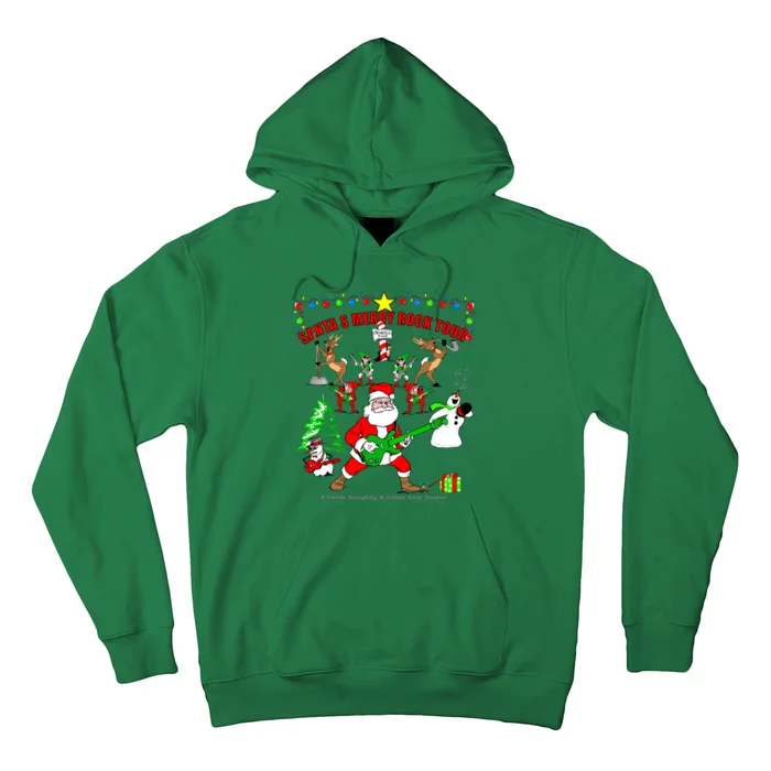 Santa's Merry Rock Tour Christmas Party Hoodie