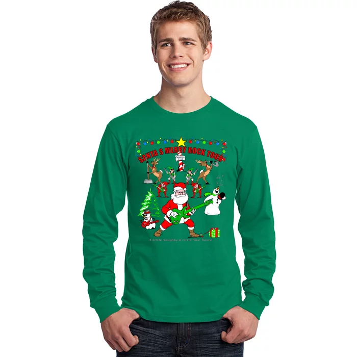 Santa's Merry Rock Tour Christmas Party Long Sleeve Shirt