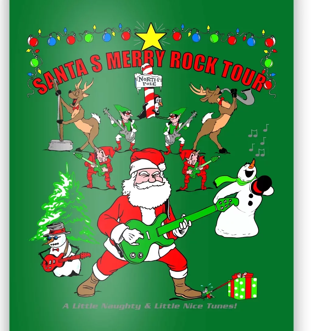 Santa's Merry Rock Tour Christmas Party Poster