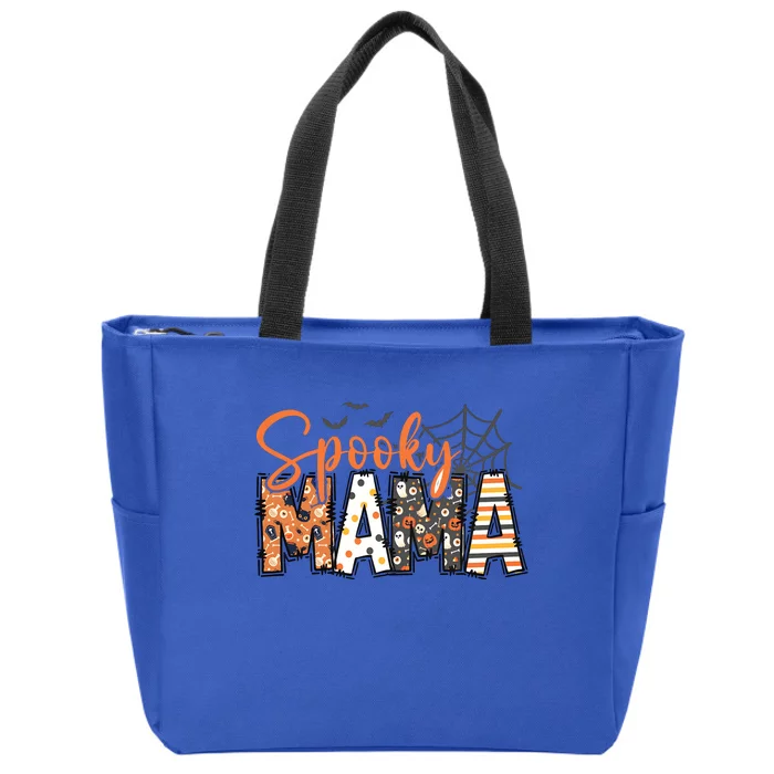 Spooky Mama Retro Halloween For Mother Zip Tote Bag