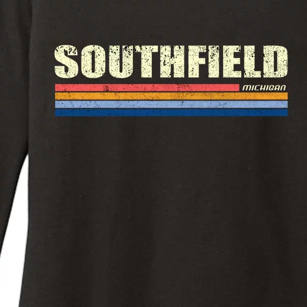 Southfield Michigan Retro Womens CVC Long Sleeve Shirt