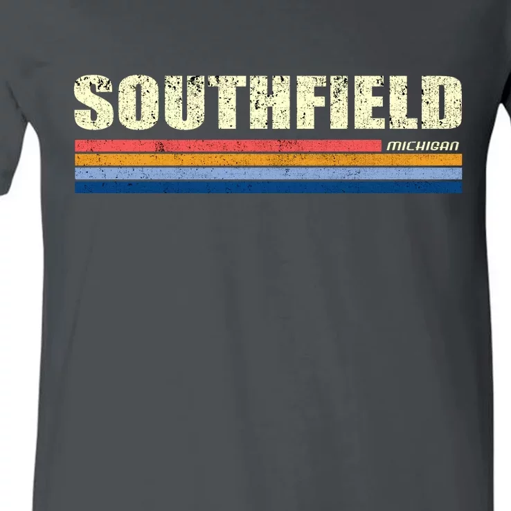 Southfield Michigan Retro V-Neck T-Shirt