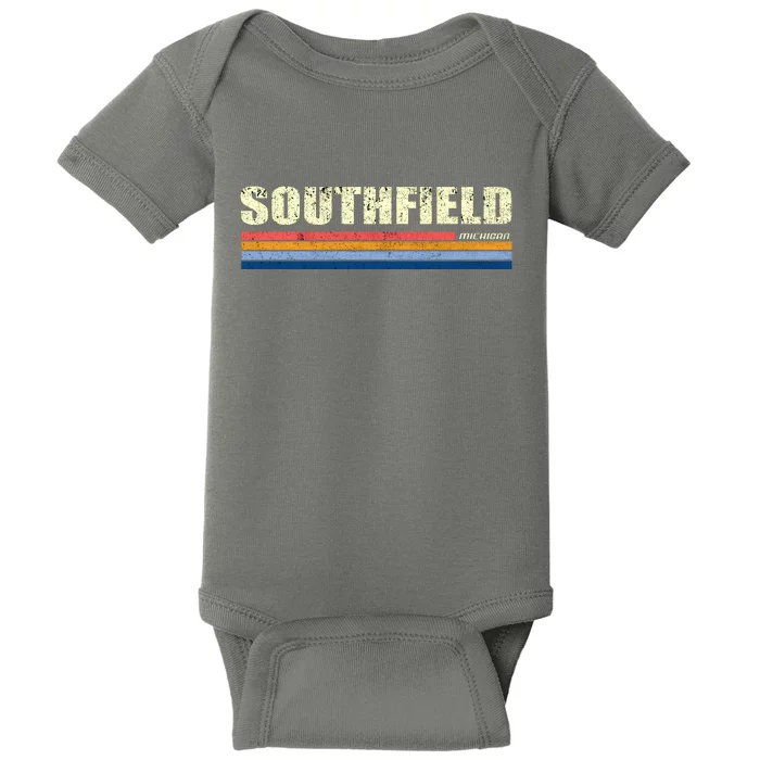 Southfield Michigan Retro Baby Bodysuit