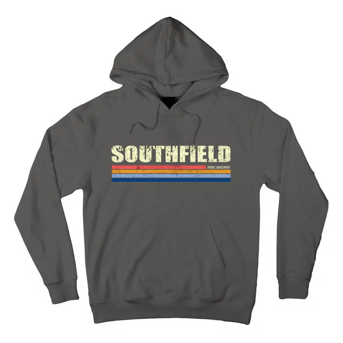 Southfield Michigan Retro Tall Hoodie