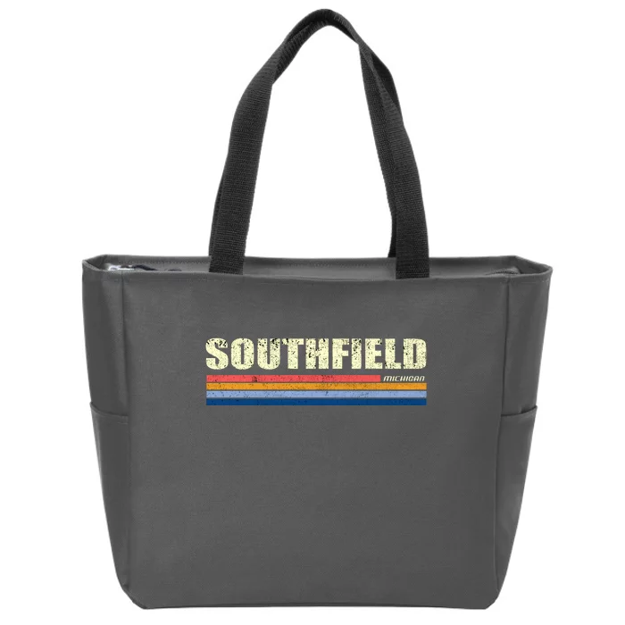 Southfield Michigan Retro Zip Tote Bag