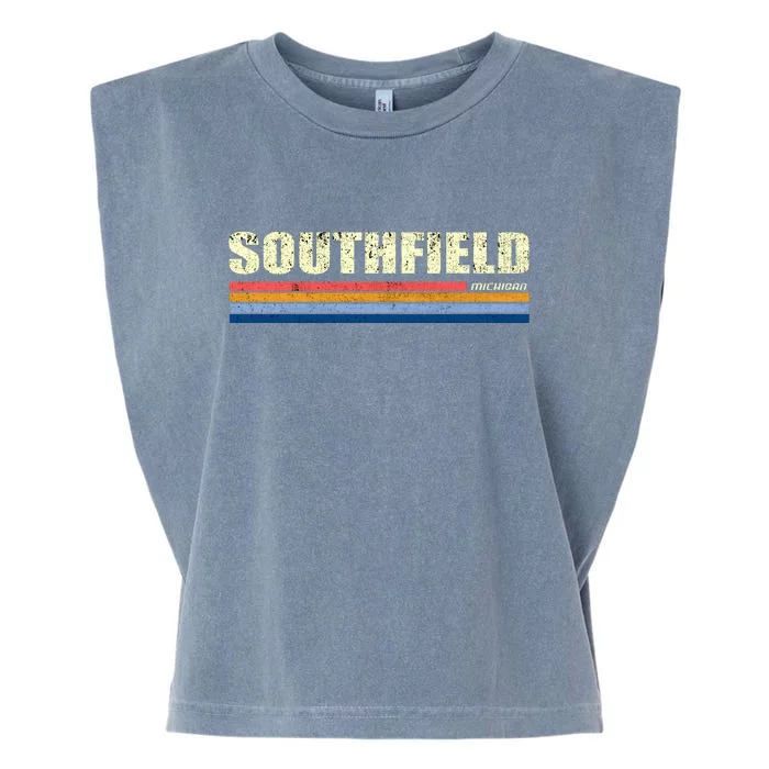 Southfield Michigan Retro Garment-Dyed Women's Muscle Tee