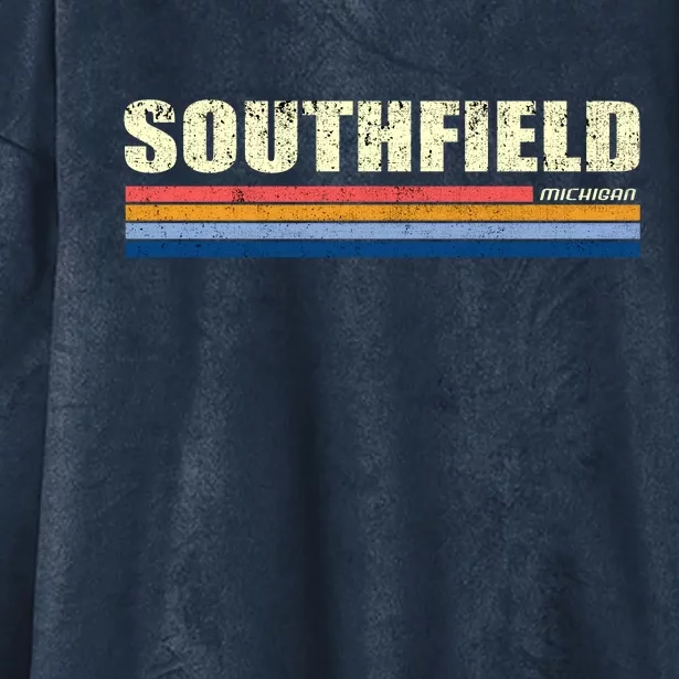 Southfield Michigan Retro Hooded Wearable Blanket