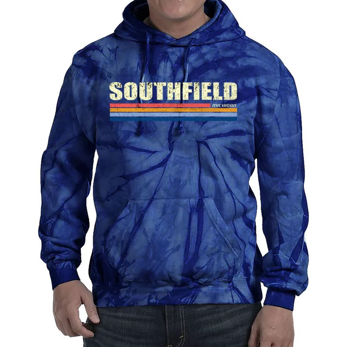 Southfield Michigan Retro Tie Dye Hoodie