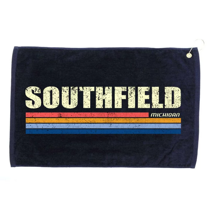 Southfield Michigan Retro Grommeted Golf Towel