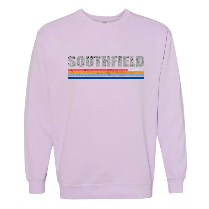 Southfield Michigan Retro Garment-Dyed Sweatshirt